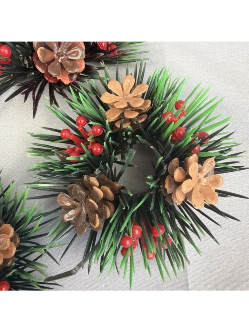 Vintage Plastic Christmas Candle Rings 1